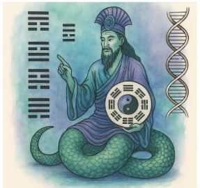 Hexagrams and the Chinese Book of Transformations on which the map is based