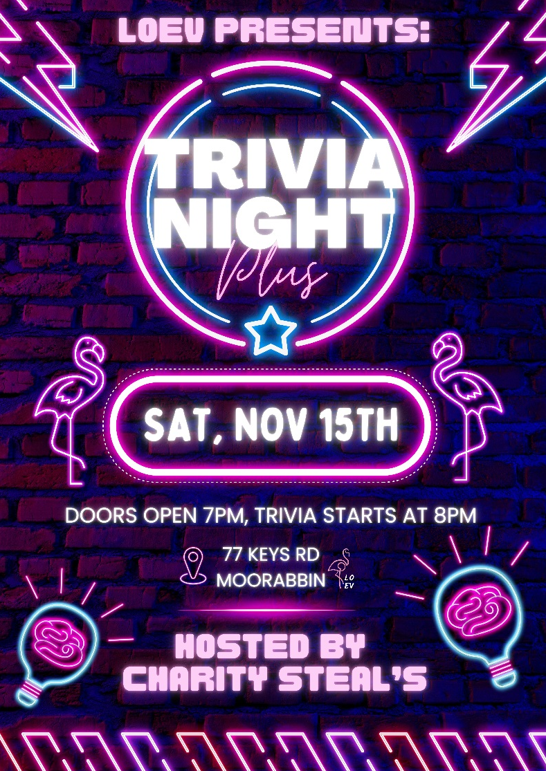 LOEV's Trivia Night Plus- Nov 15th