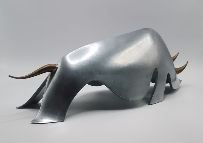 rhinocéros résine vielle inox