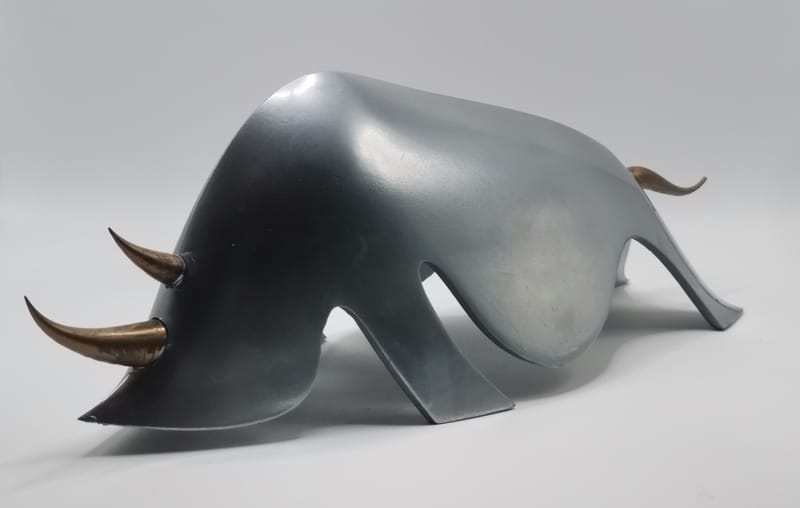 rhinocéros résine vielle inox