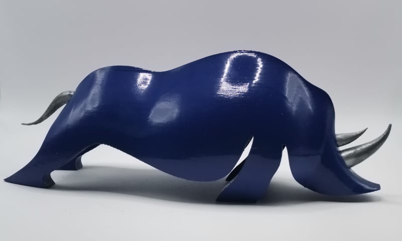 RHINOCEROS MODERNE BLEU