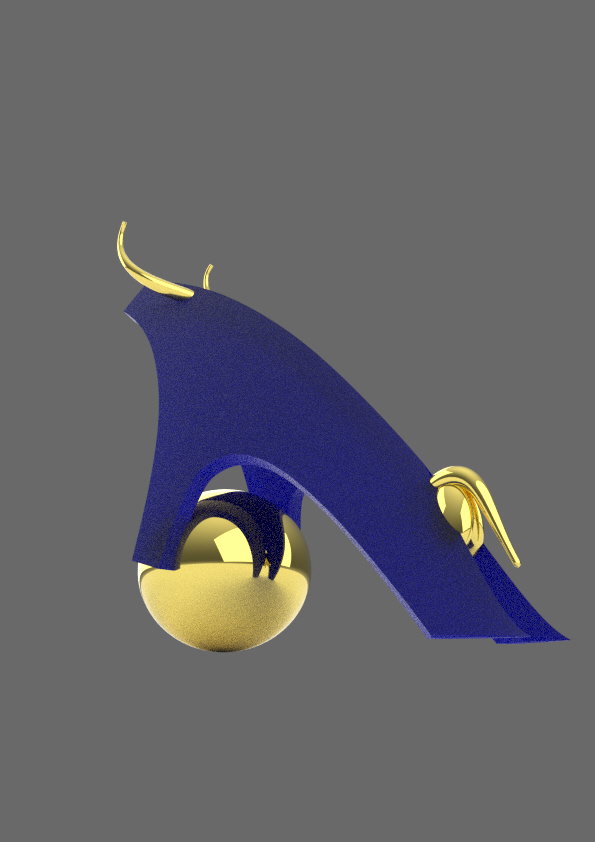 study of a bull in majesty, title of the work (WALTT STREET)