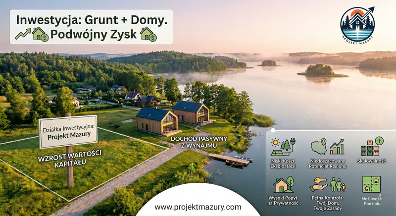 Podwójny Zysk z Inwestycji: Dlaczego Warto Zbudować Dom pod Wynajem na Mazurach?