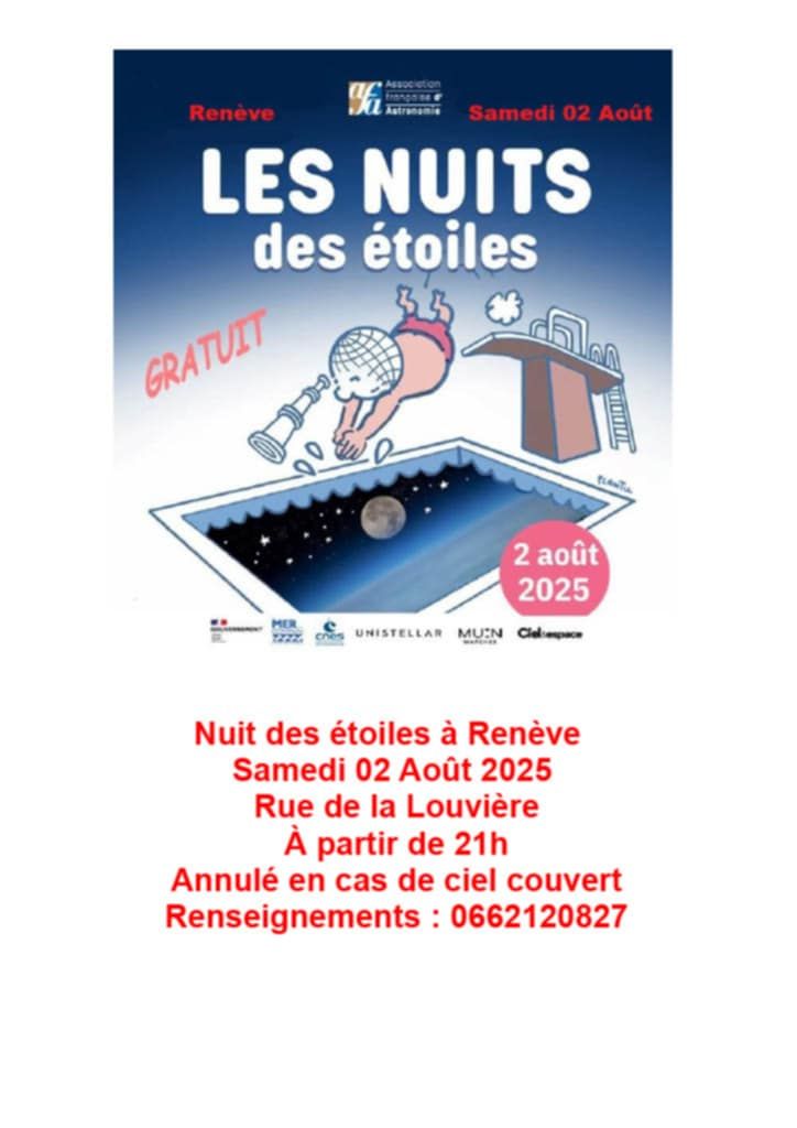 Nuit Des Étoiles à Reneve Le 02/08/2025