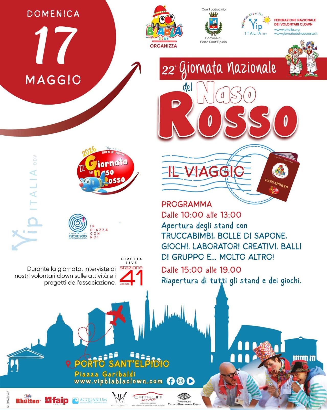 Tutti in piazza col naso rosso!