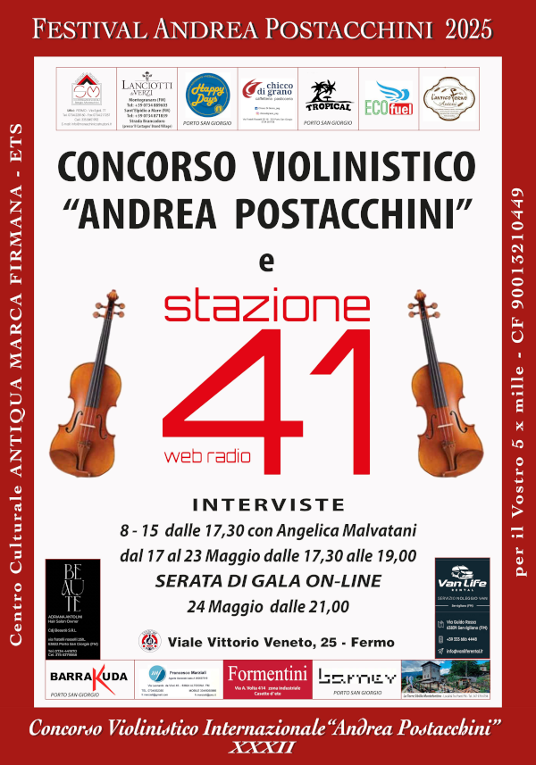 CONCORSO VIOLINISTICO POSTACCHINI FESTIVAL - XXXII EDIZIONE