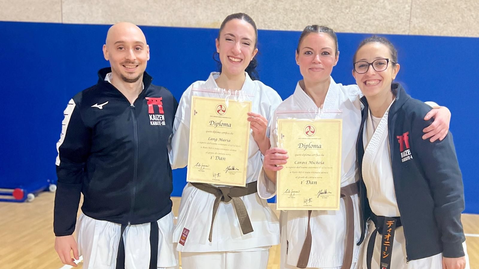 KAIZEN RIETI FESTEGGIA LE PRIME CINTURE NERE