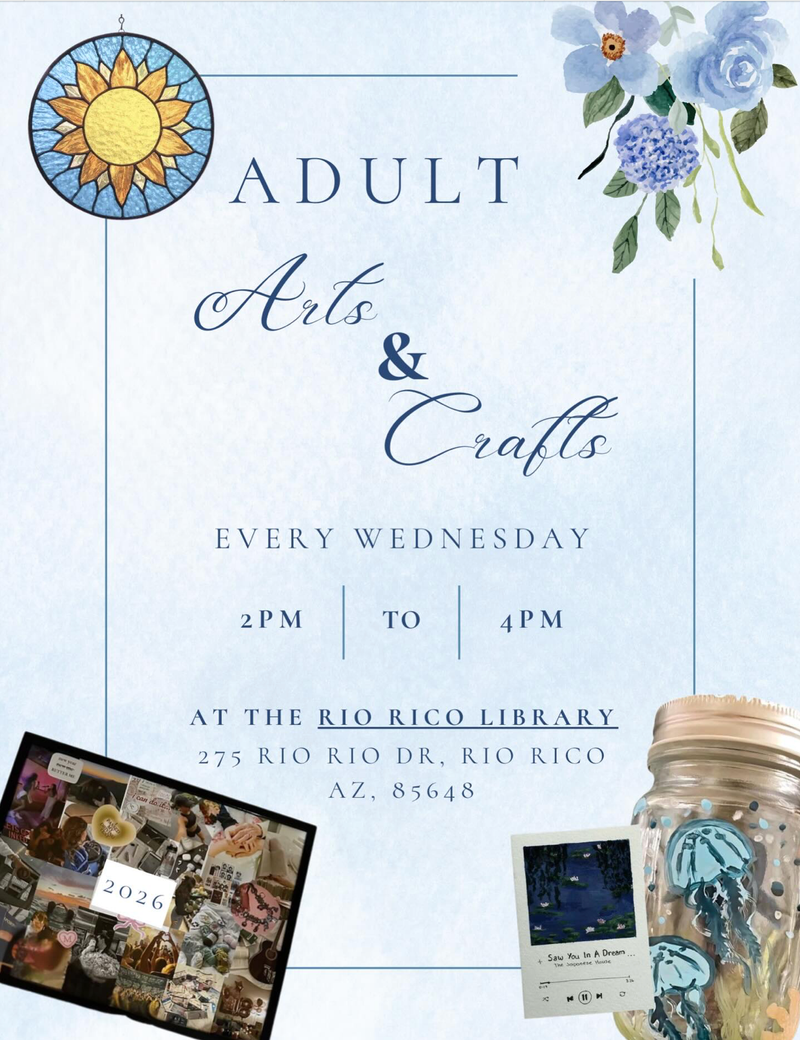 Adult Arts & Crafts every Wednesday