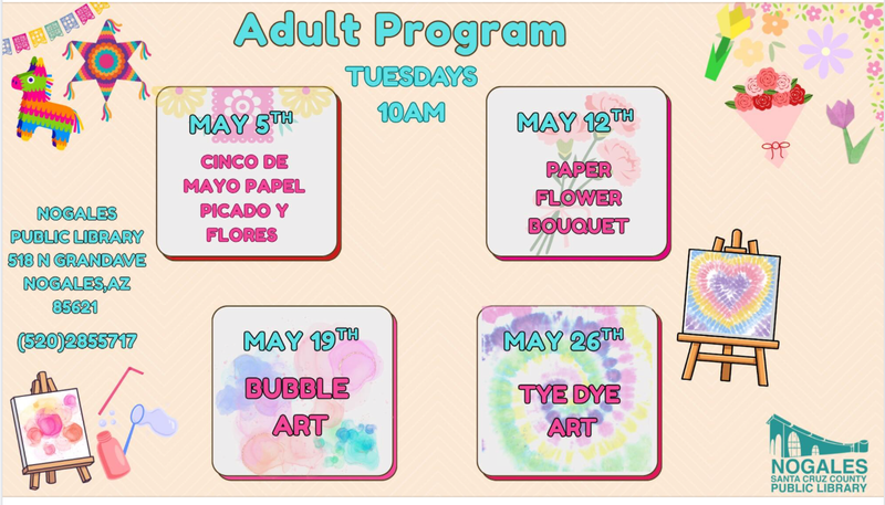Adult Art Program, May 5, 12, 19, 26