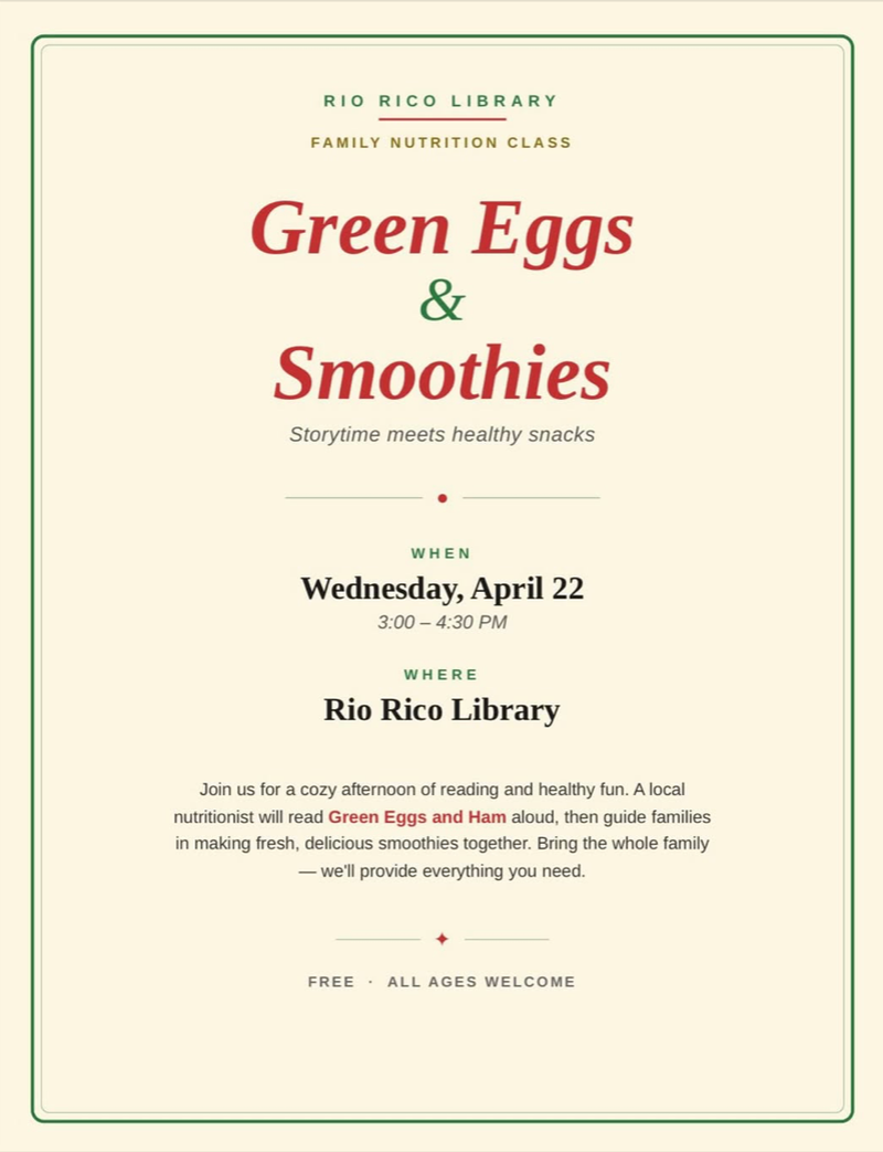 Green Eggs & Smoothies
