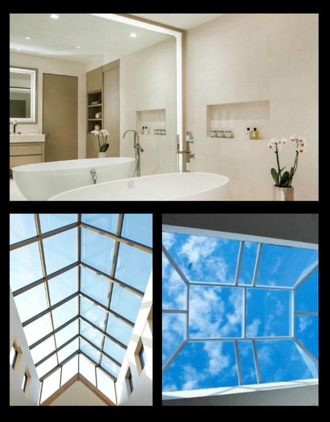 Skylights, mirrors, sunscreens & more