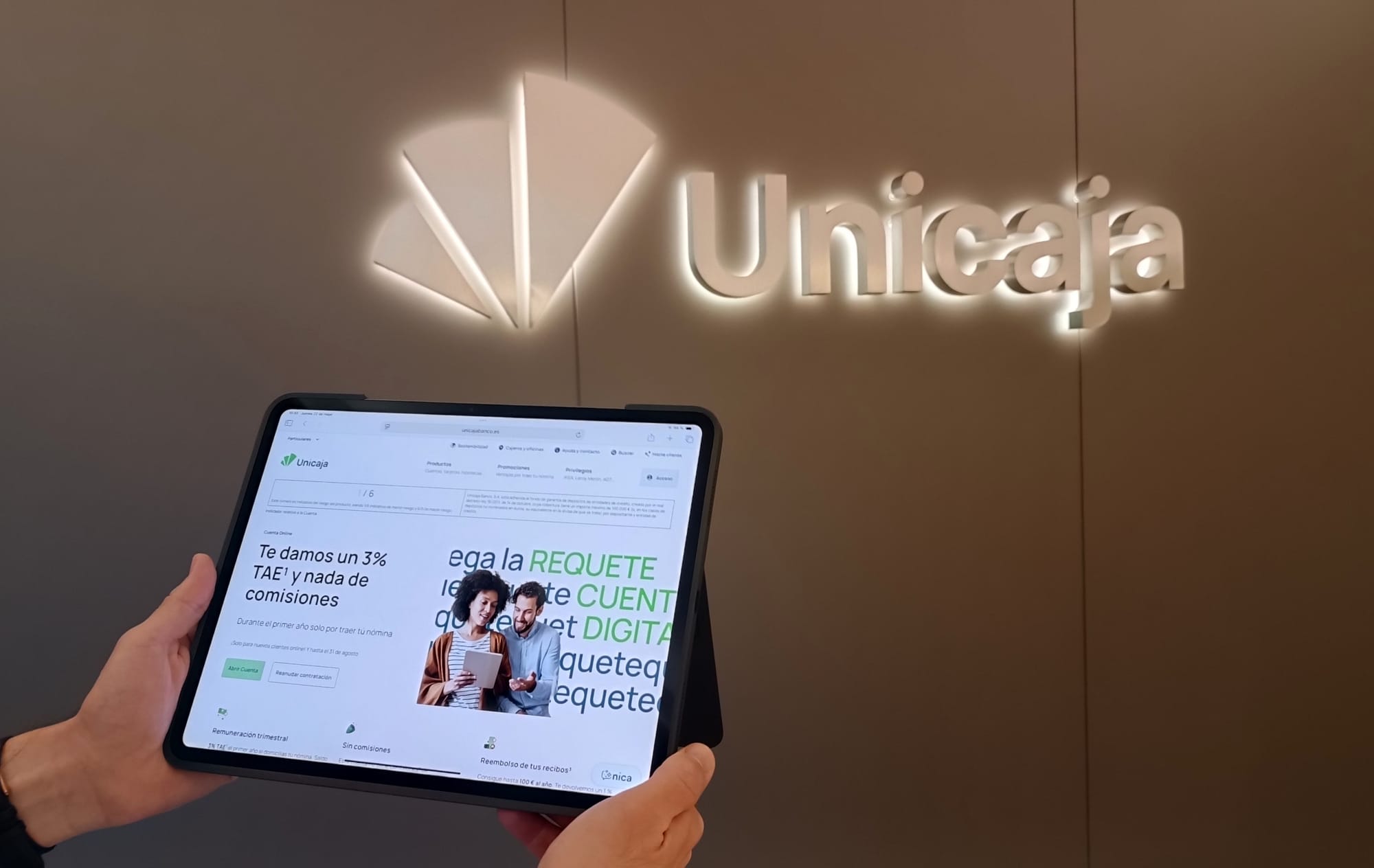Unicaja paga el 3% a nuevos clientes en una cuenta digital
