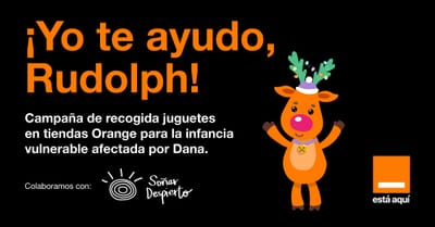 Orange recoge juguetes para los niños de la DANA