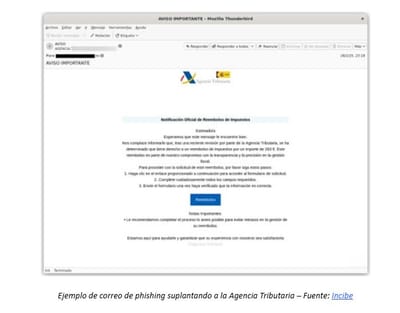 Cuidado con la suplantación de la Agencia Tributaria