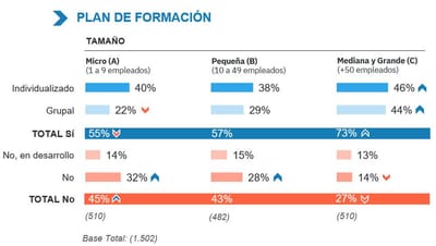 El 32% de las empresas tiene un plan de desarrollo profesional