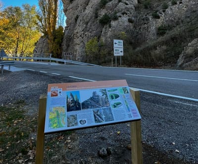 Fundación Ibercaja mejora los paneles del Geoparque de Aliaga