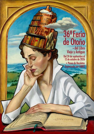 Fernando Vicente ilustra la Feria del Libro Viejo de Madrid