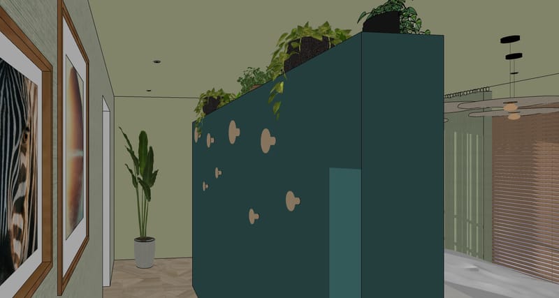 Een tuingerichte slaapkamer waarbij buiten echt binnen lijkt te komen