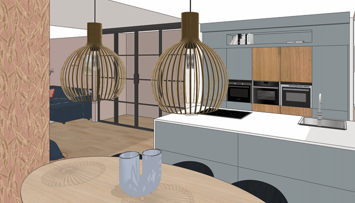 Interieurontwerp woonkamer Wageningen