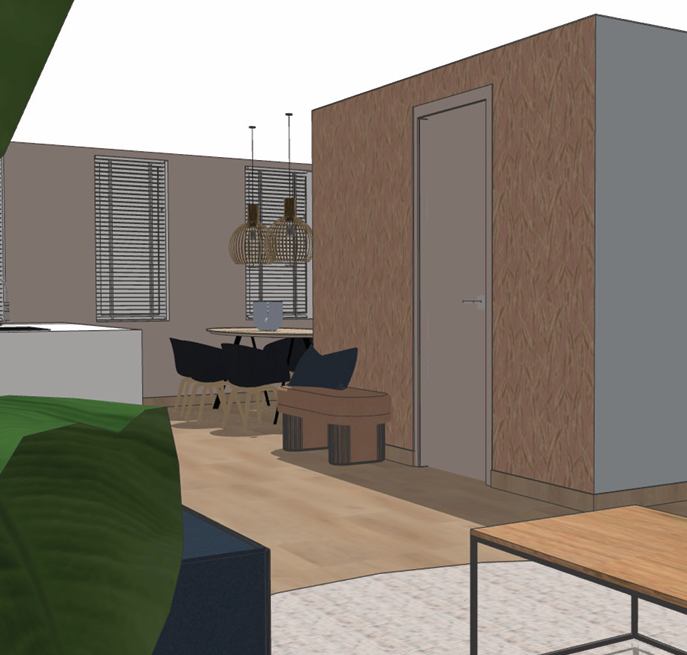 Interieurontwerp woonkamer Wageningen