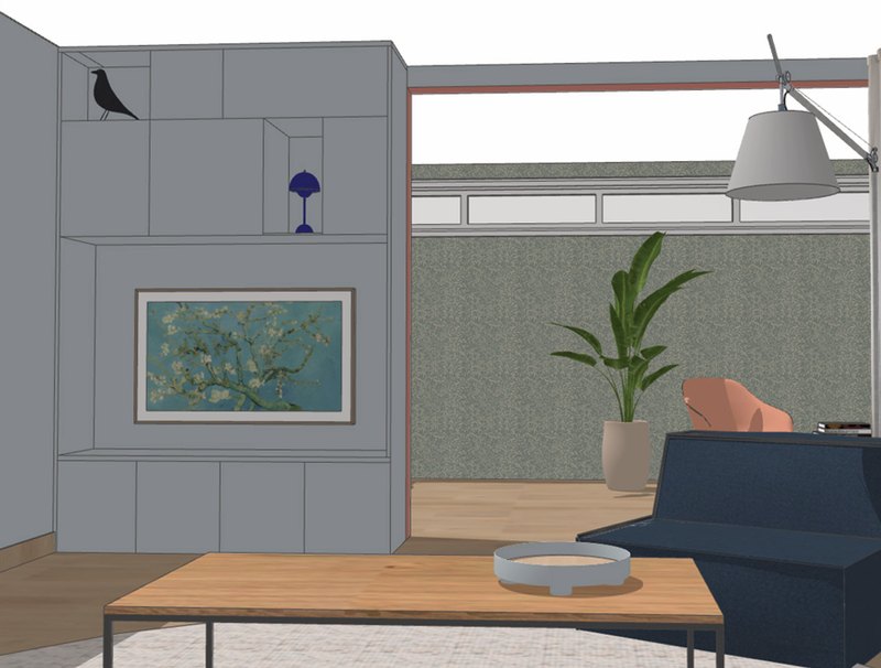 Interieurontwerp woonkamer Wageningen