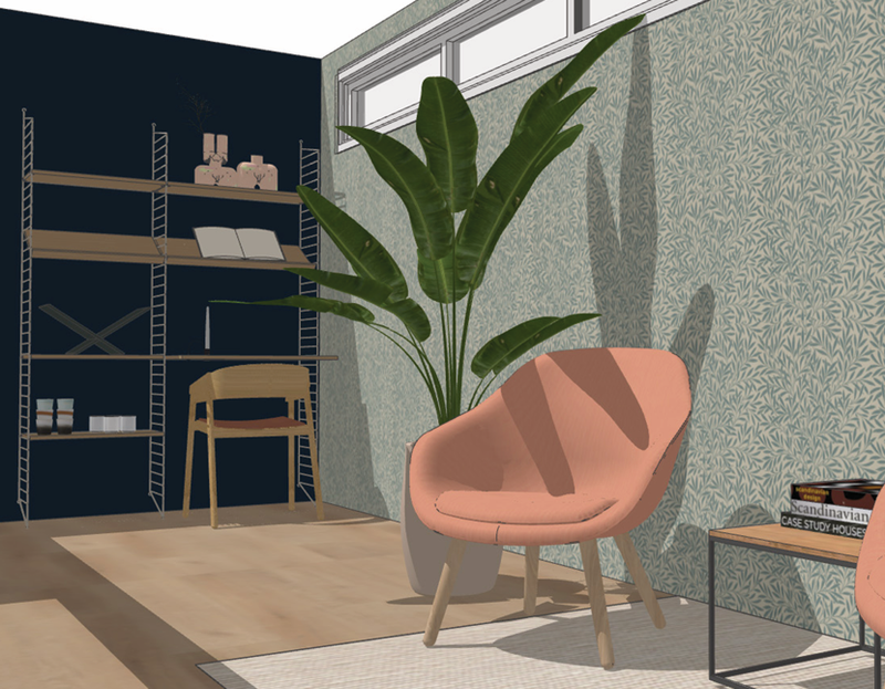 Interieurontwerp woonkamer Wageningen