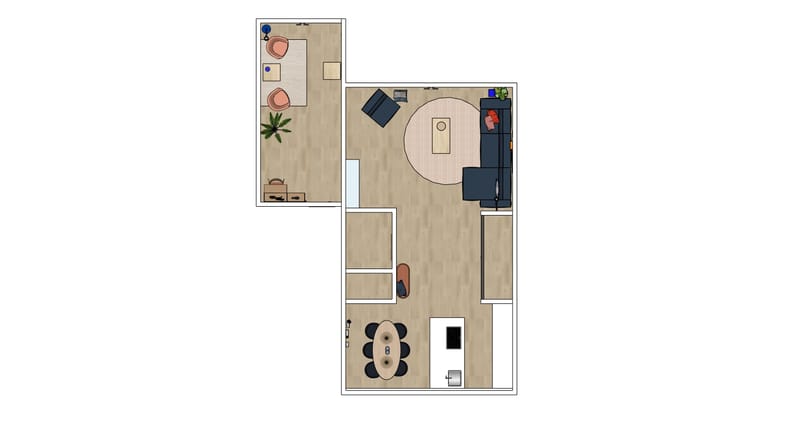 Interieurontwerp woonkamer Wageningen