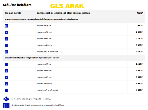 Gls Árak