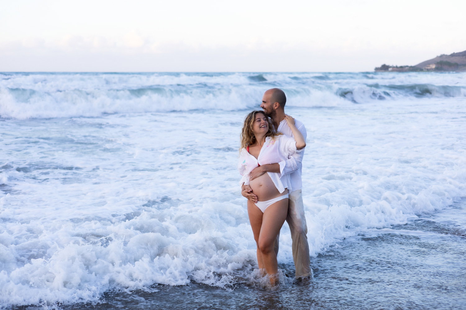 Фотосесія вагітних на пляжі в Ретимно, Крит – Портрети вагітних