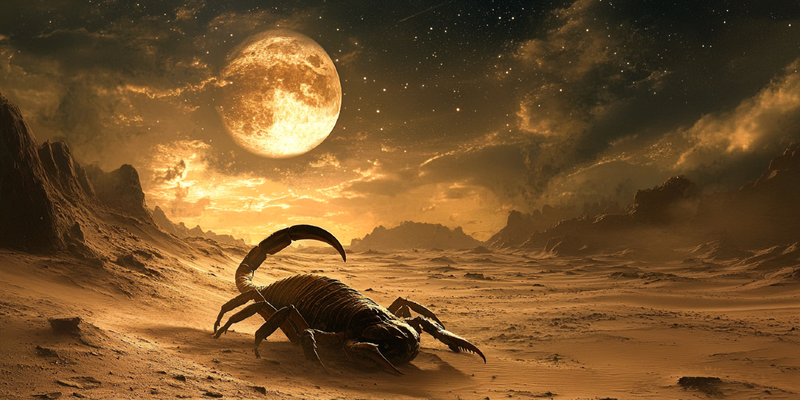 Skorpió Hold: Mély érzelmek és a belső átalakulás energiája