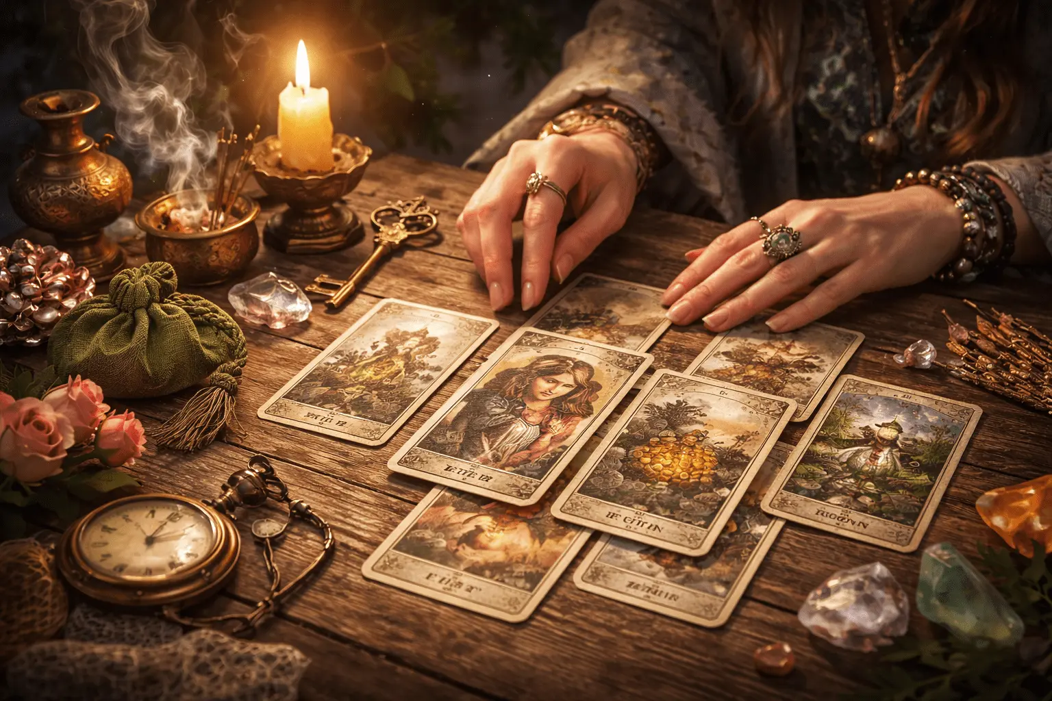 Lenormand (cigánykártya) kirakás gyertyafényben – a tudatalatti üzenetei, sorsminták és lelki folyamatok szimbolikus tükröződése egy önismereti kártyaelemzés során