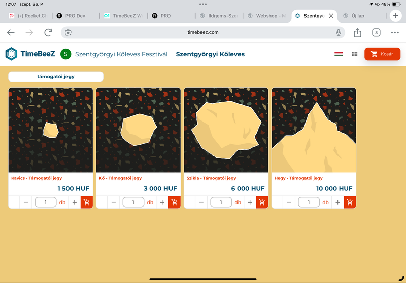 Kőleves Fesztivál WebShop