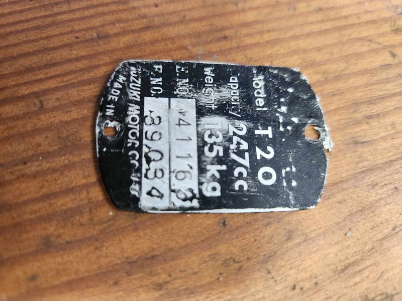 Two Suzuki 250 T20's