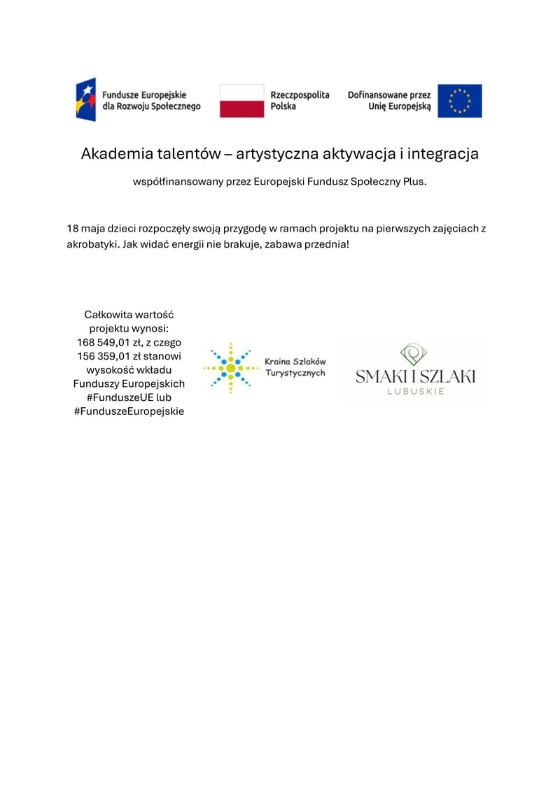 Akademia talentów - Warsztaty akrobatyczne I