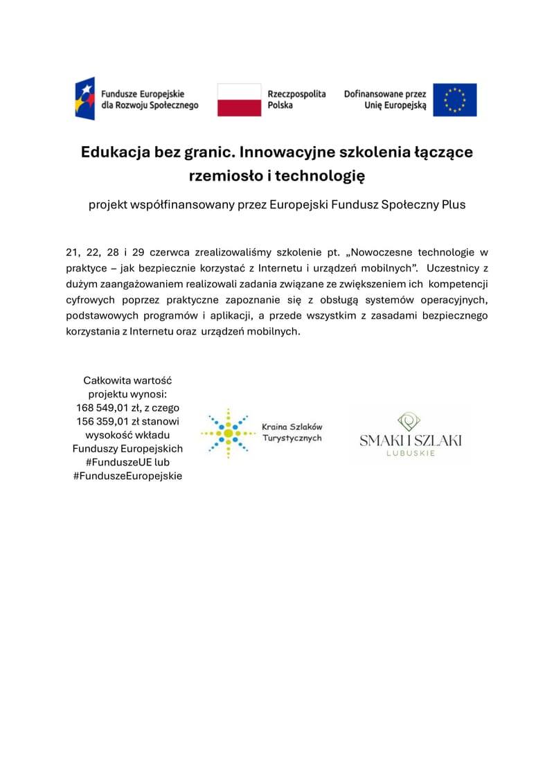 Edukacja bez granic - Innowacyjne szkolenia łączące rzemiosło i technologię