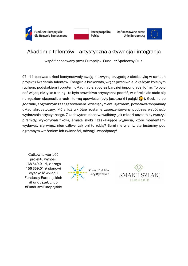 Akademia talentów – artystyczna aktywacja i integracja