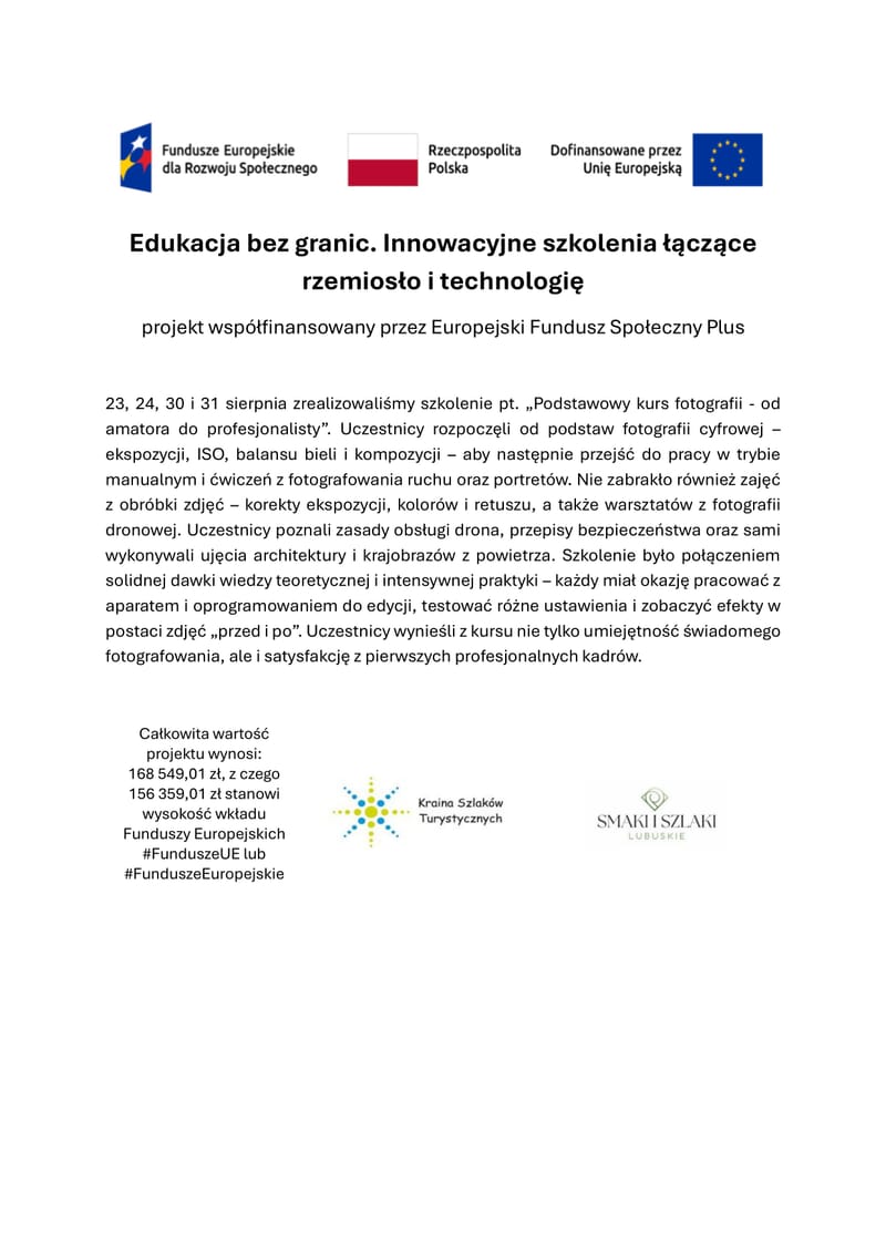 Edukacja bez granic. Innowacyjne szkolenia łączące rzemiosło i technologię