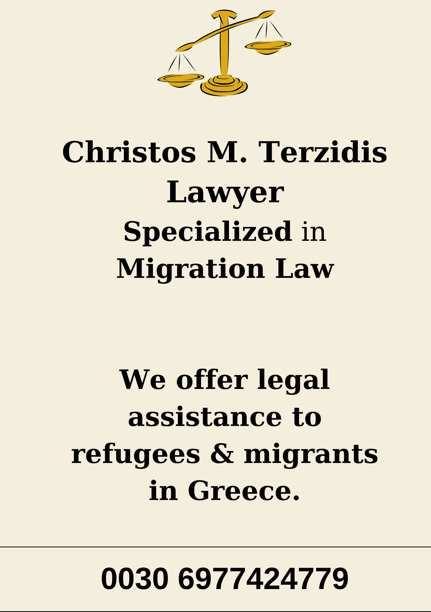 Legal assistance to refugees and migrants in Greece.