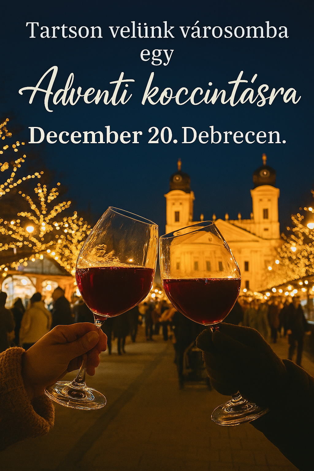 Tartson velünk városomba egy Adventi koccintásra.
December 20. Debrecen.