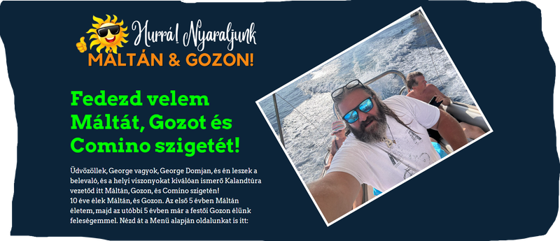 Málta túrák, hajóskirándulások.