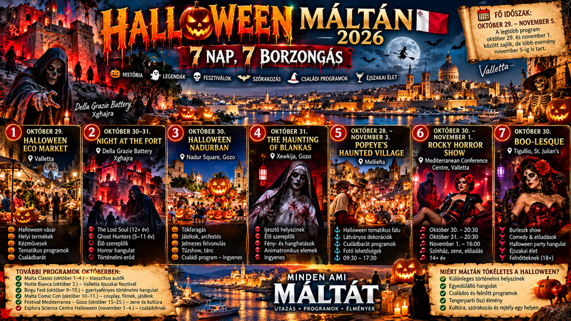 🎃👻 HALLOWEEN MÁLTÁN 2026 – 7 NAP, 7 BORZONGÁS! 👻🎃