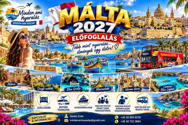 🇲🇹💙☀️ MÁLTA 2027 – TERVEZD MEG VELÜNK A KÖVETKEZŐ NYARALÁSODAT! ☀️