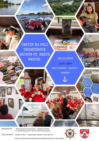 SANTOK NA FALI – ORGANIZACJA REJSÓW PO RZECE WARCIE (relacja z 05.07.2026r.)