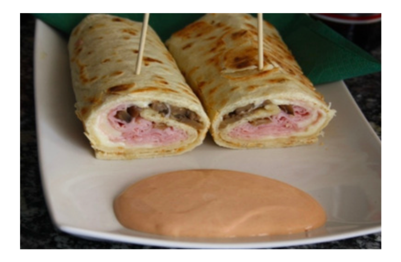 Piadina prosciutto e funghi