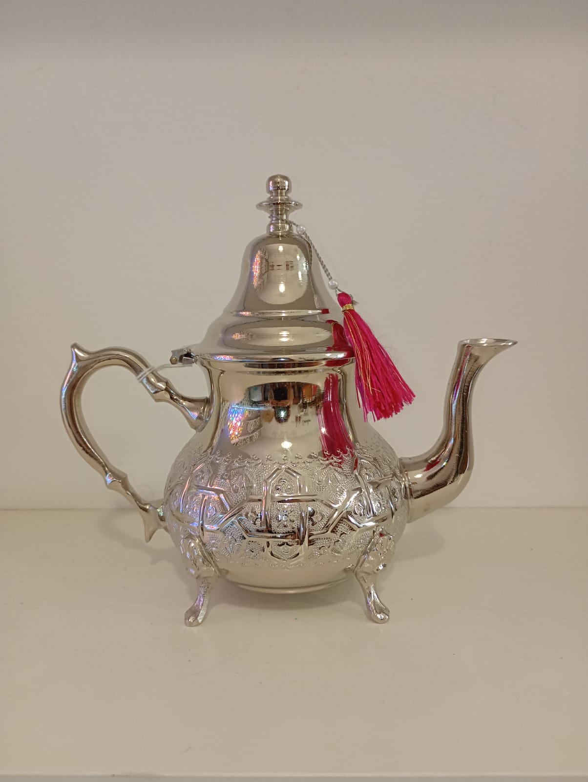 Traditional Moroccan Teapot in Nickel Silver – Classic (4 People)