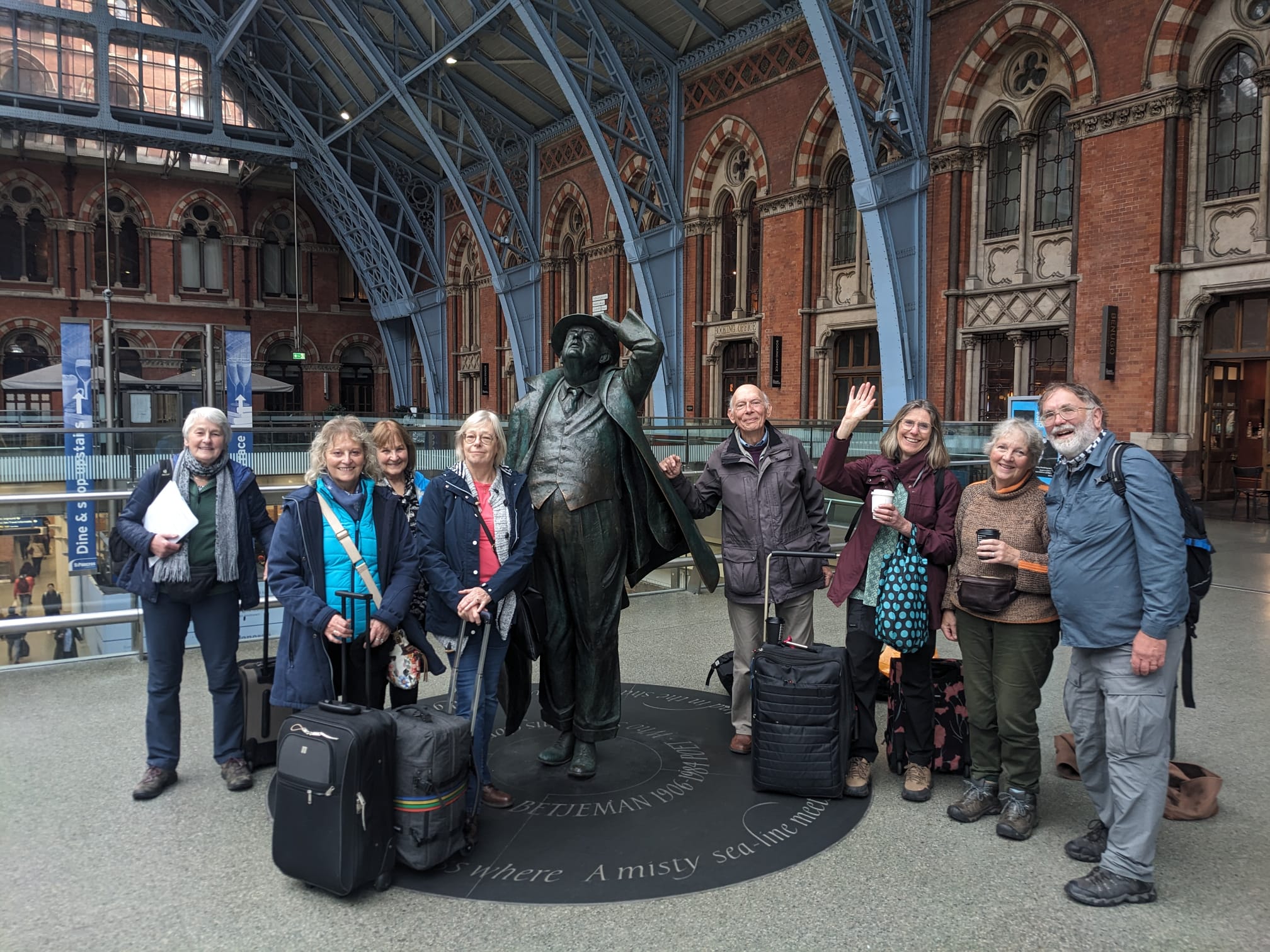 Group at St Pancras on their way to Frankenau