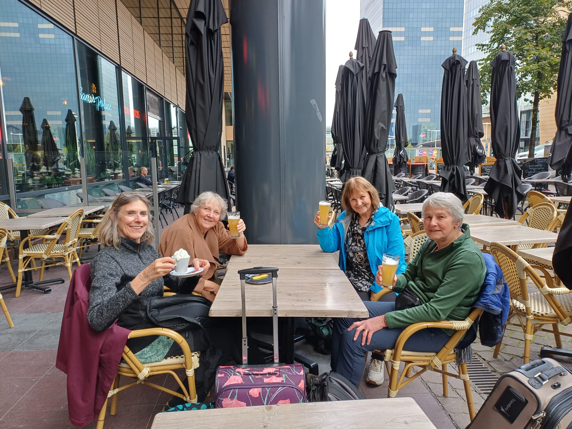 Enjoying a Belgian beer in Brussels on the way to Frankenau