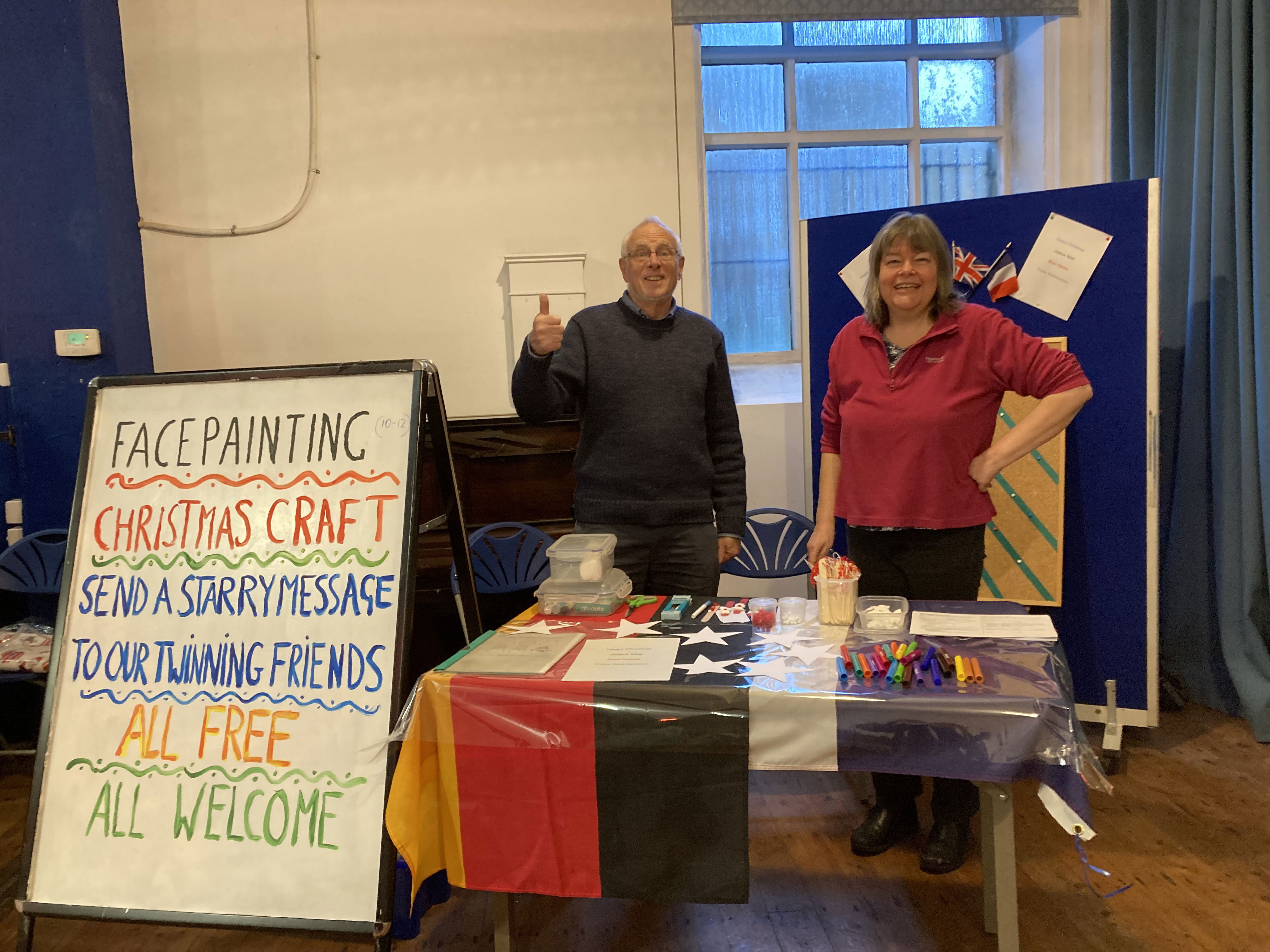 Roger and Felicity manning the Twinning Christmas stall