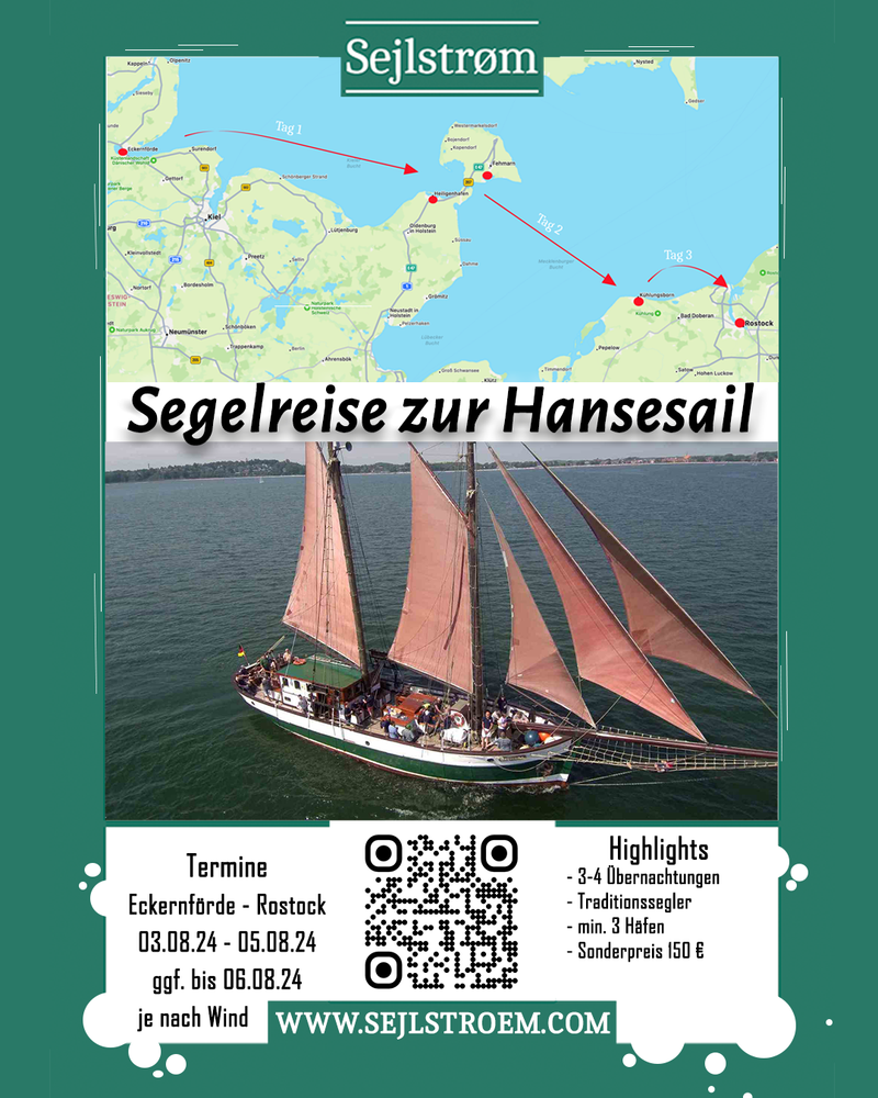 Segelreise Eckernförde - Rostock (03.08.24 - 05.08.24)