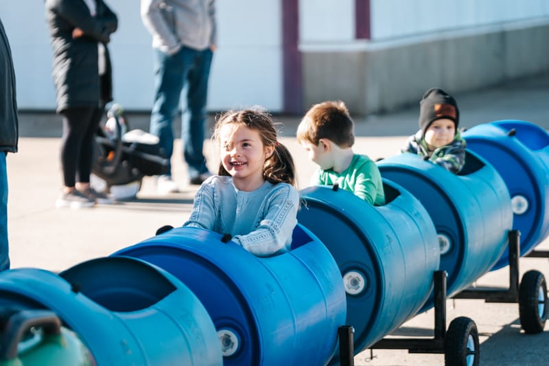 Free Barrel Train Rides